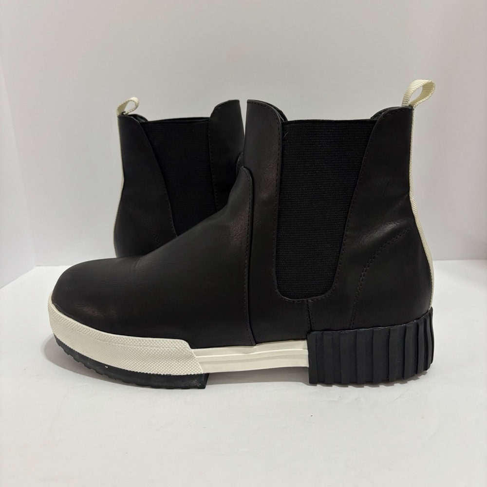 MIA Womens Alexander Chunky Platform Pull On Boots Black Size 9.5